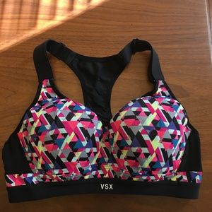 VSX Victoria's Secret Neon Triangle Sports Bra 34B